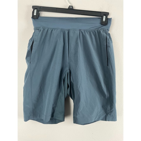 Lululemon Men's Shorts Small Blue Lined Training Running Zip Pocket - Picture 1 of 7